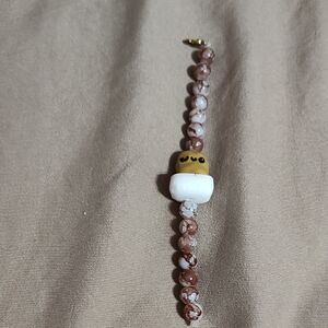 Brown Chicken Nugget Keychain Dipped And Ketchup